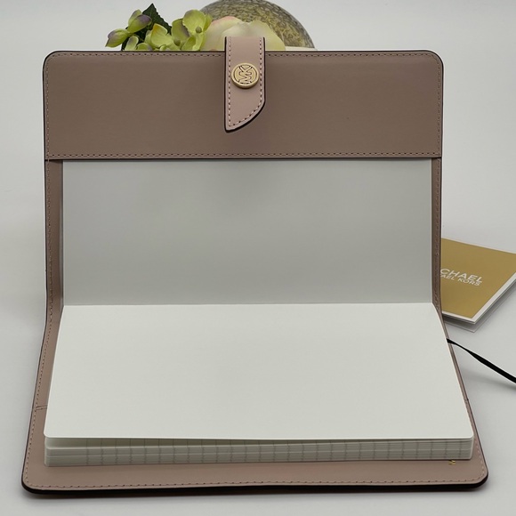 Michael Kors Medium Studded Pebbled Leather Notebook - Picture 8 of 16